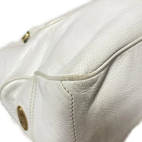 Auth CELINE Boogie Bag - White Leather Tote Bag - Picture 5 of 9